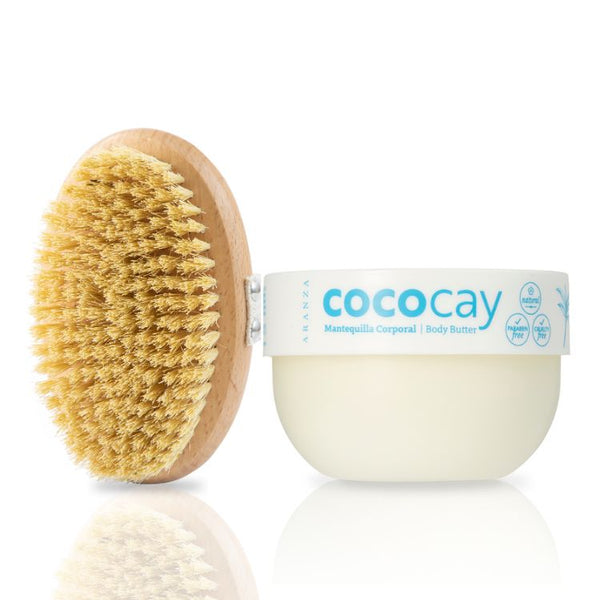 Box Crema corporal hidratante CocoCay + Cepillo exfoliante