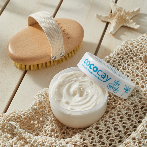 Box Crema corporal hidratante CocoCay + Cepillo exfoliante
