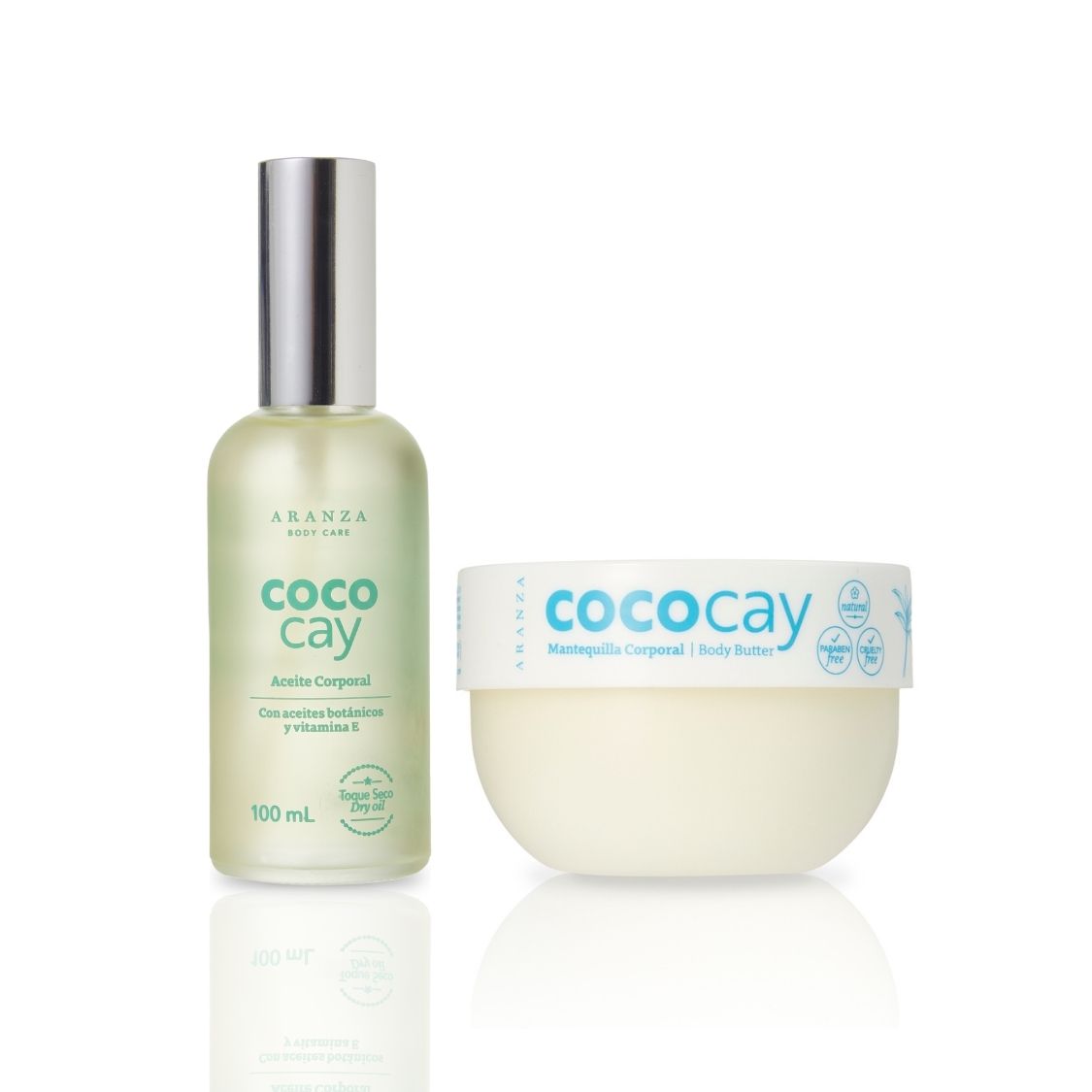 Box Crema corporal hidratante CocoCay + Óleo corporal toque seco