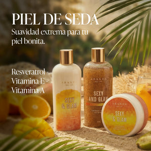 Ritual exfoliante 230 ml + crema hidratante 230 ml + mantequilla 160 gr aroma frutal cítrico