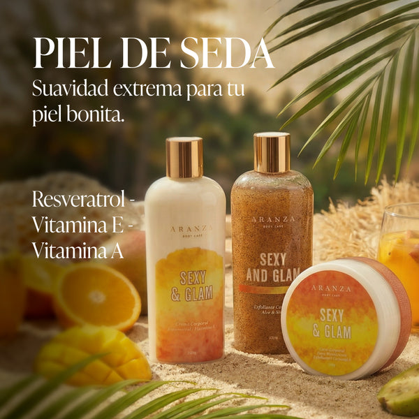 Ritual exfoliante 230 ml + crema hidratante 230 ml + mantequilla 160 gr aroma frutal cítrico