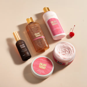 Ritual Piel de seda: aceite 100 ml+ exfoliante 230 ml + mantequilla corporal 160 gr. + crema hidratante 230 ml GRATIS NECESER