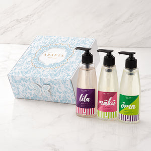 Set 3 jabones líquidos hidratantes 230 ml.