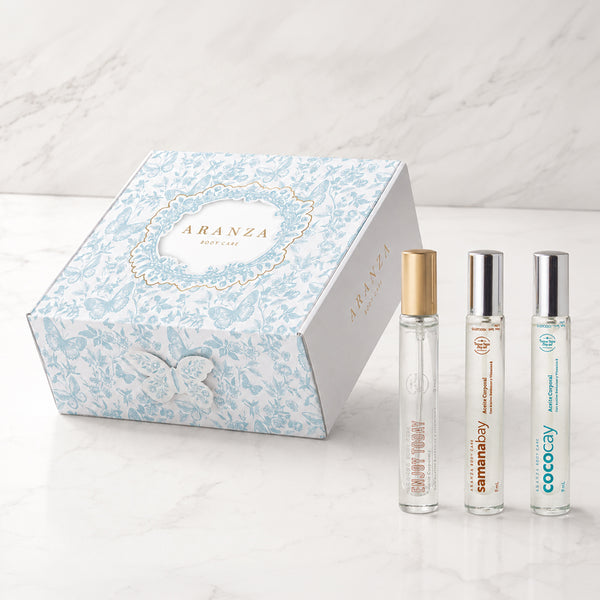 ESSENTIALS Set aceites corporales travel size.