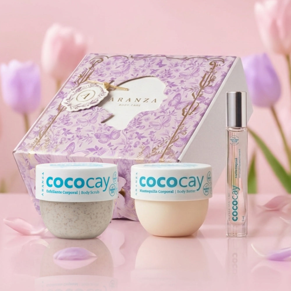 Ritual aceite travel size + mantequilla corporal 50 gr + exfoliante 50 gr aroma coco vainilla