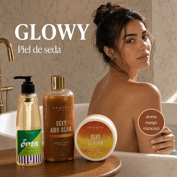 Mantequilla corporal 160 gr + exfoliante 230 ml + gel de baño  230 ml tropical cítrico + neceser gratis