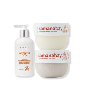 Ritual jabón humectante 240 ml + exfoliante 200 gr + mantequilla 200 gr aroma almendras + luffa de obsequio