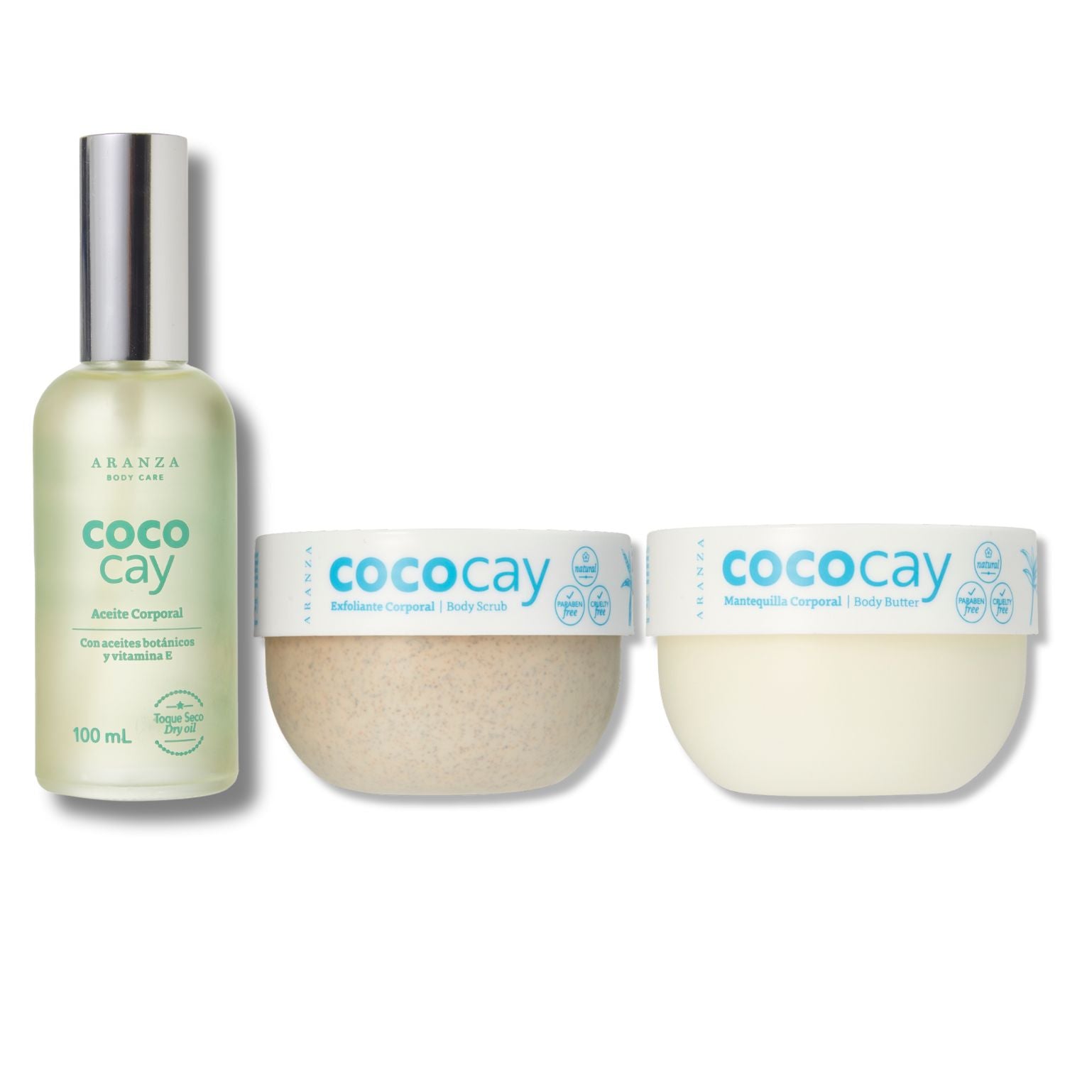 Tripack body butter CocoCay  + exfoliante + óleo corporal 100 ml