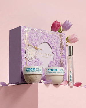 Ritual óleo travel size + mantequilla corporal 50 gr + exfoliante 50 gr aroma coco vainilla + neceser de obsequio