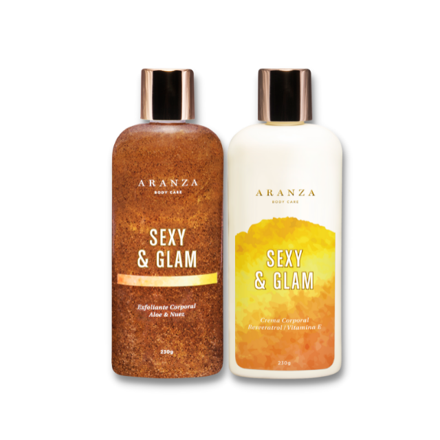 Ritual exfoliante corporal 230 ml+ crema hidratante 230 ml aroma frutal cítrico + neceser rosado