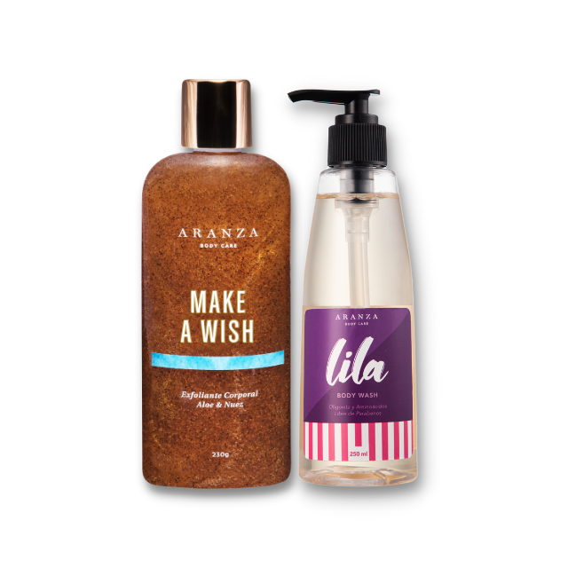 Box exfoliante corporal aroma floral + gel de baño
