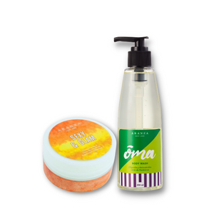 Box body butter aroma frutal cítrico 160 gr. + gel de baño 230 ml.